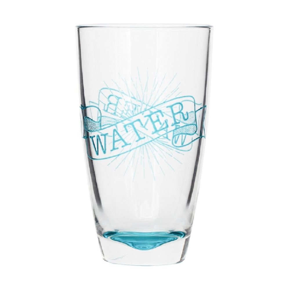 CERVE FONTE Glass Tumblers Water for Cold Beverages, Made in Italy, 12.5 oz